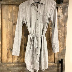 Gray Longsleeved Button-Down Dress